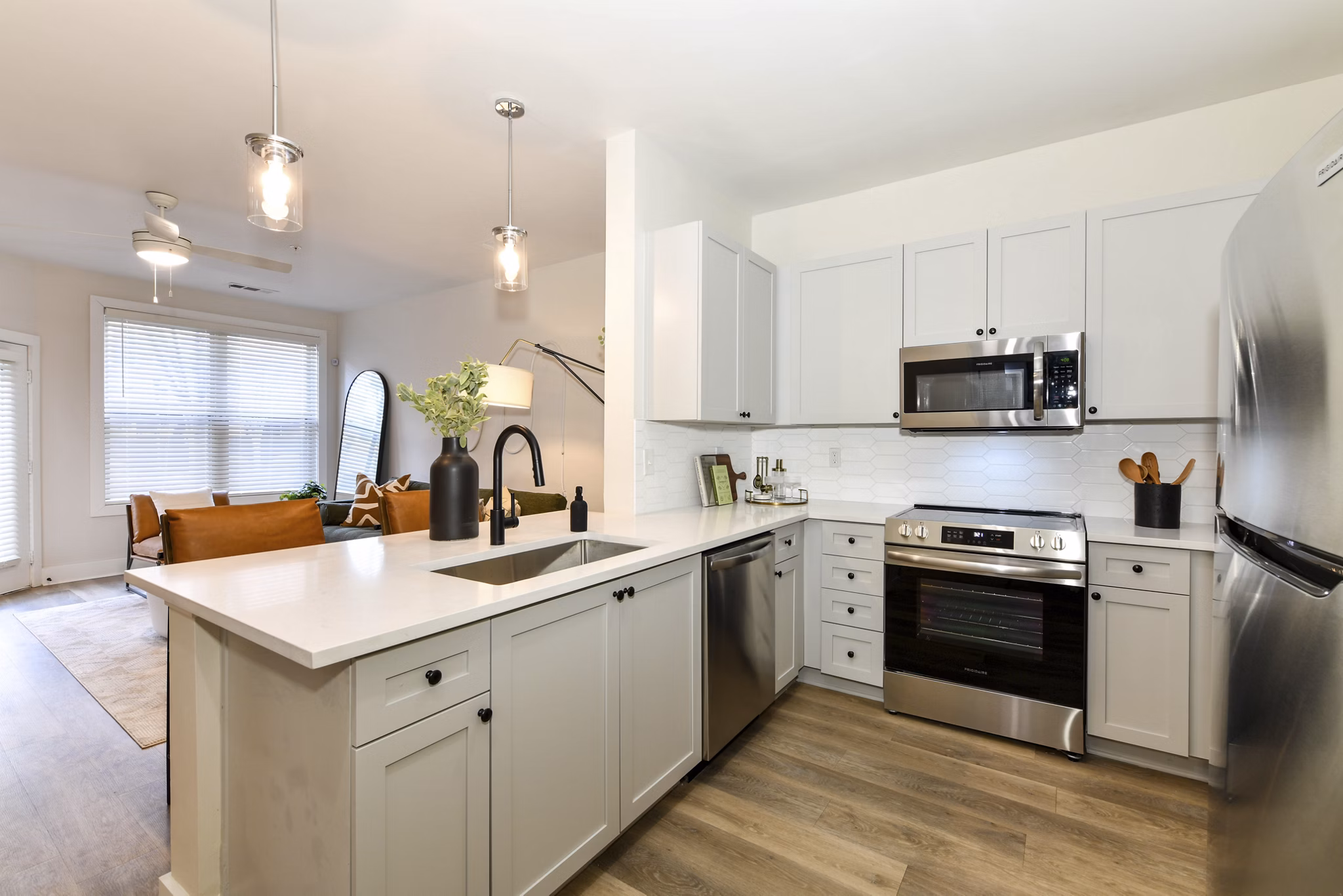 kitchen at Avana on Main Apartments 