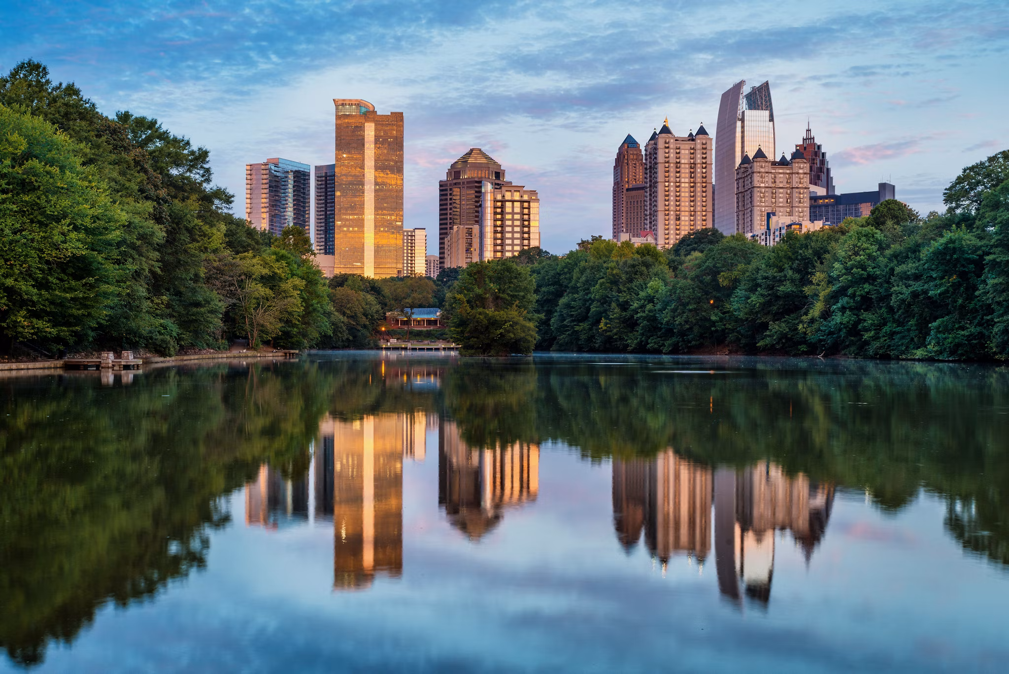 Skyline of downtown Atlanta, Georgia from Piedmont Park